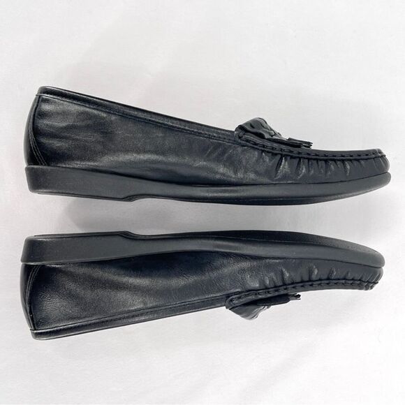 SAS Softie Black Leather Tassle and Kiltie Slip On Loafers 0073-013 Size 10 N - Picture 4 of 9
